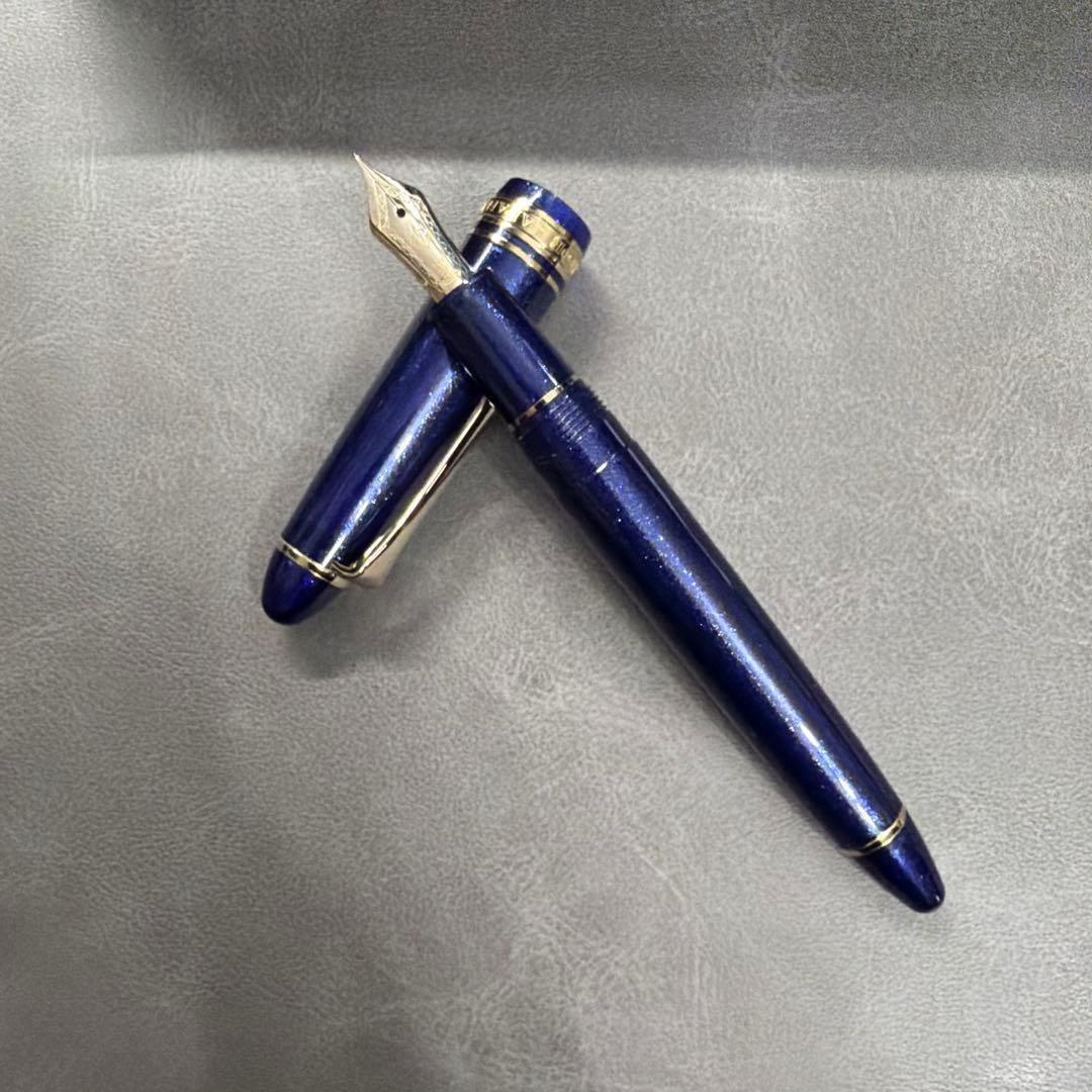 【美品】セーラー万年筆 プロフィットライト MF 14金 シャイニングブルー