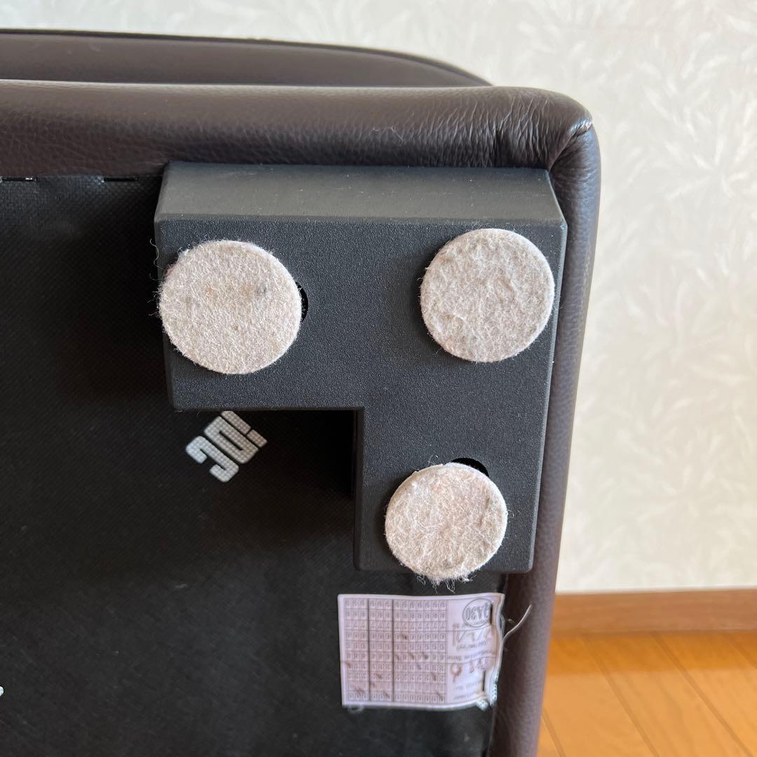 IDC 大塚家具 オットマン スツール 本革 レザー ブラウン 美品