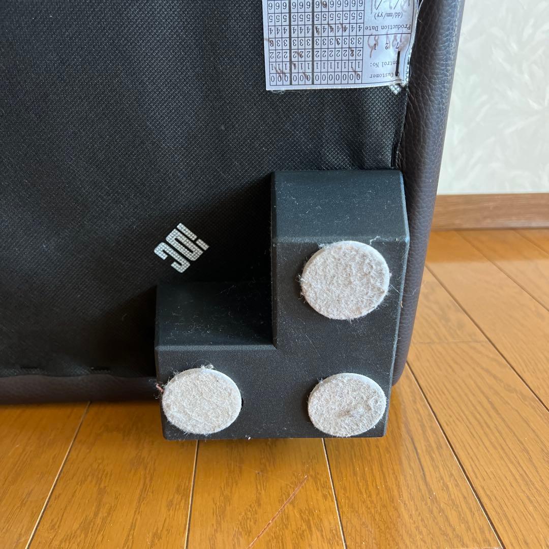 IDC 大塚家具 オットマン スツール 本革 レザー ブラウン 美品