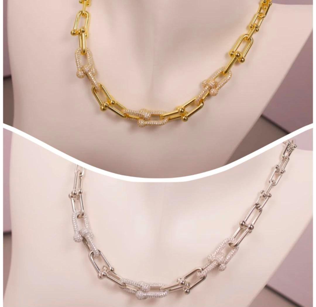 最高品質 ハードウェア ネックレス 新品未使用　ゴールドシルバー