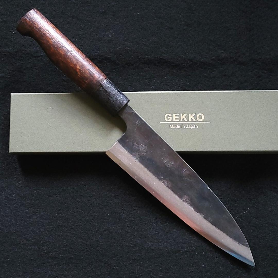 青紙1号 黒打 万能包丁 180㎜ #9327 焼柄 月光作 日本製