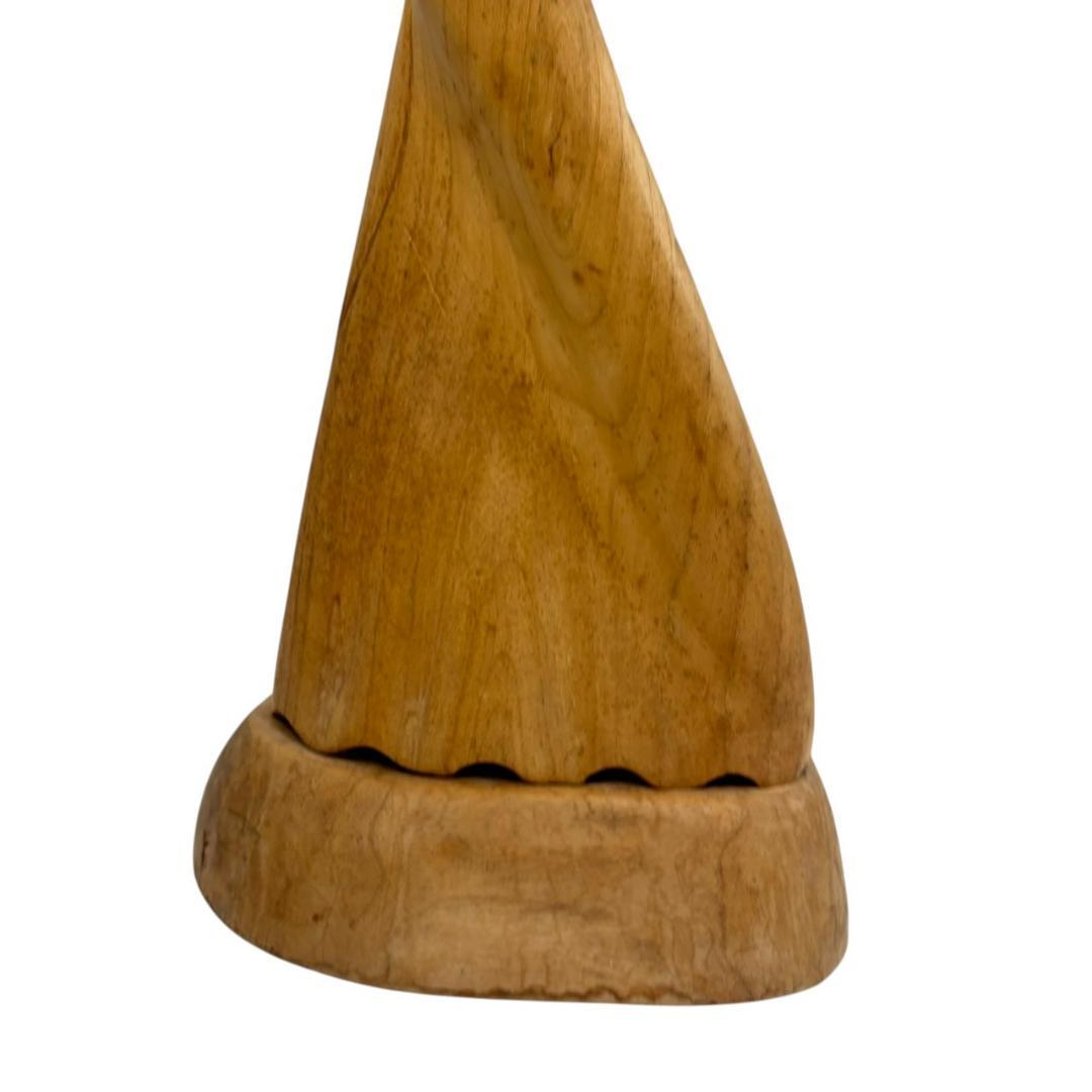 高さ153㎝　木彫り　木像　女性像　人魚　アンティーク　オブジェ　バリ調