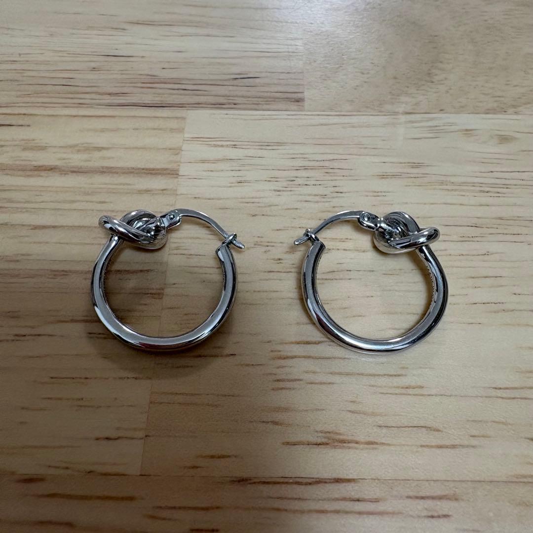 【美品】セリーヌ　ノットスモールフープピアス