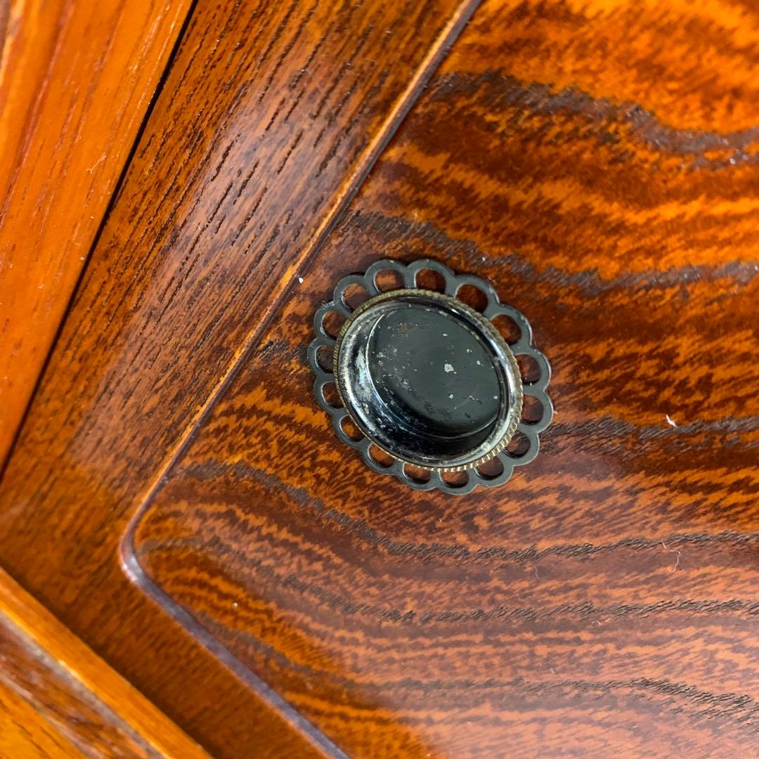 A861⭐︎雰囲気のある欅の杢 違い棚と戸棚付 置き床