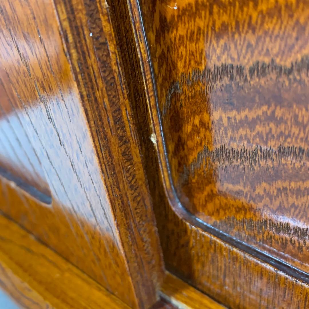 A861⭐︎雰囲気のある欅の杢 違い棚と戸棚付 置き床