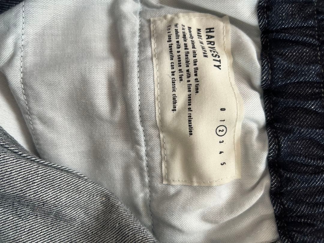 HARVESTY サーカスパンツ　 デニムワンウォッシュ　サイズ2