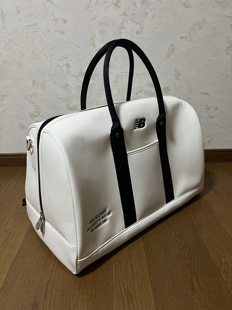 美品new balance ゴルフボストンバッグ ホワイト