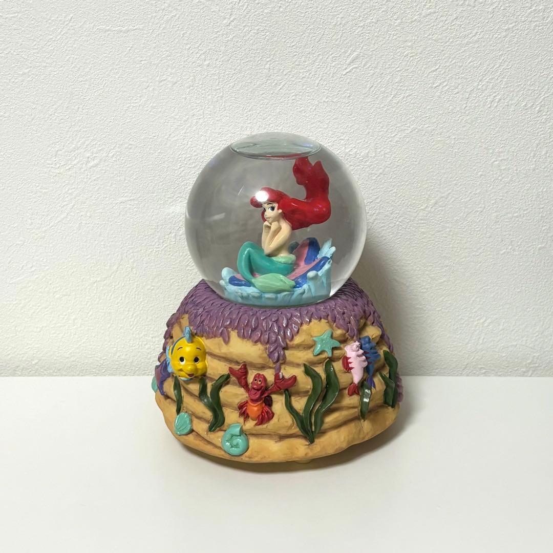 ディズニー　リトルマーメイド　アリエル　スノードーム　オルゴール