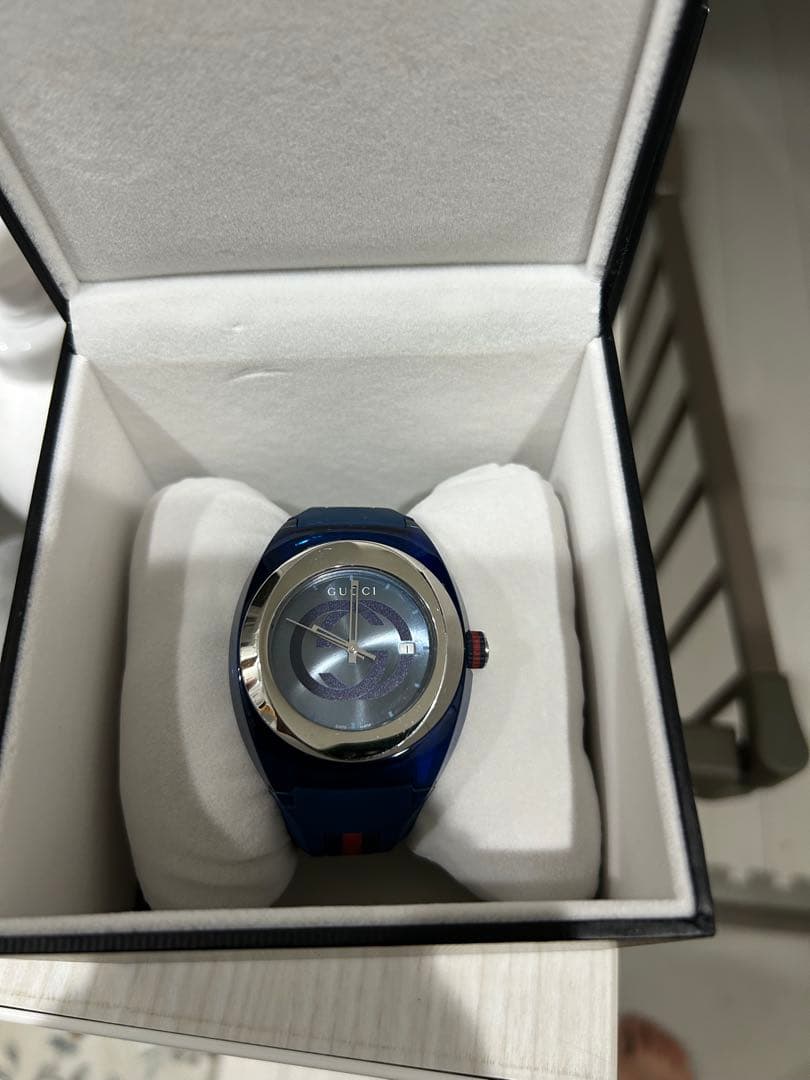 ミ*ラ様 GUCCI アナログ時計 ブルー
