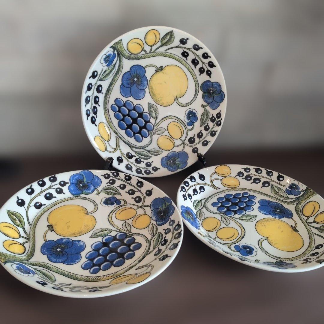 ARABIA アラビア パラティッシ イエロー 3枚