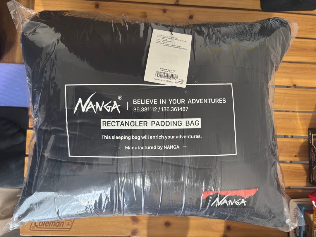 【新品】NANGA レクタンギュラー パディング バッグ パープル
