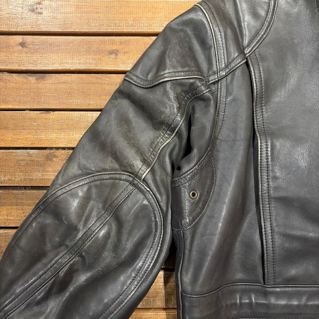 HAROLD'S GEAR レザー シングルライダース ジャケット 本革 牛皮