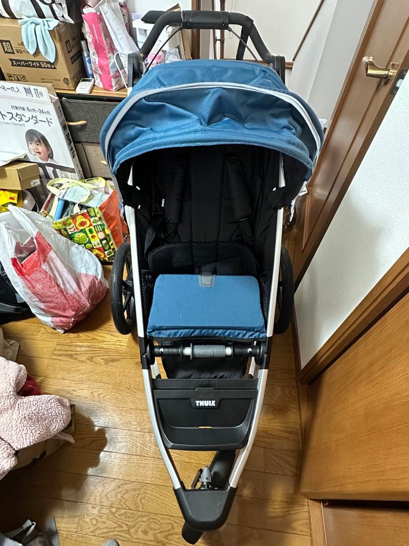 THULE ジョギング用ベビーカー 青 Jogging stroller