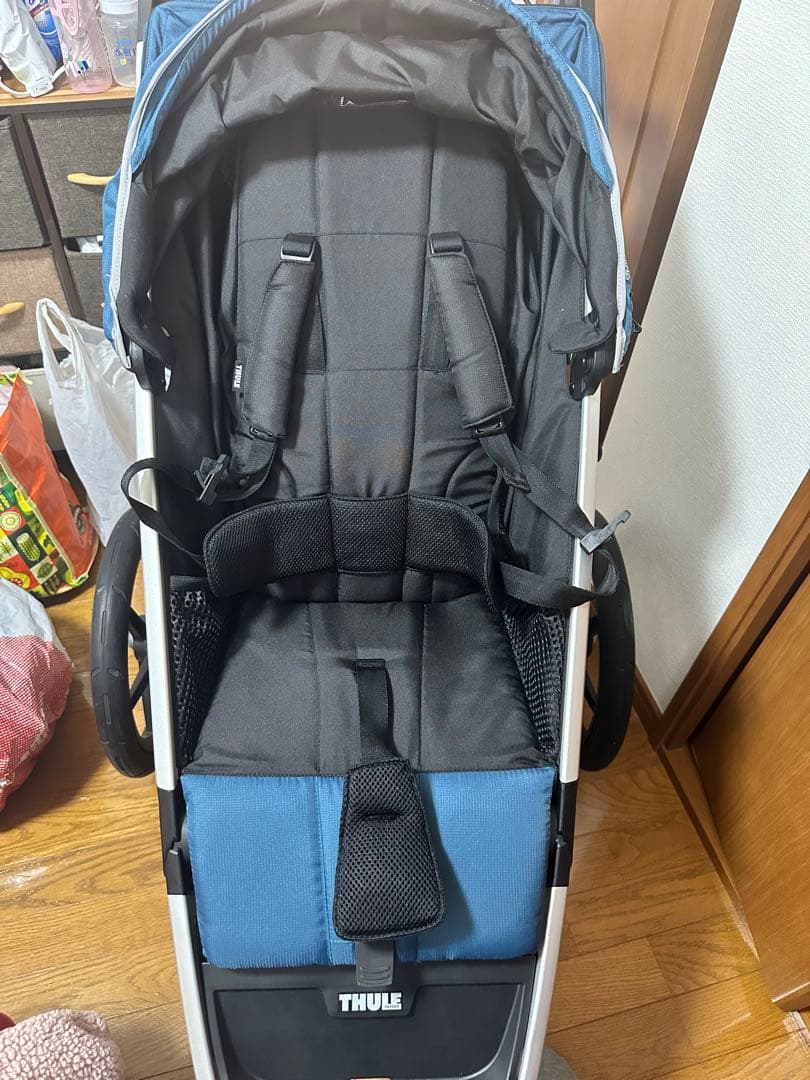 THULE ジョギング用ベビーカー 青 Jogging stroller