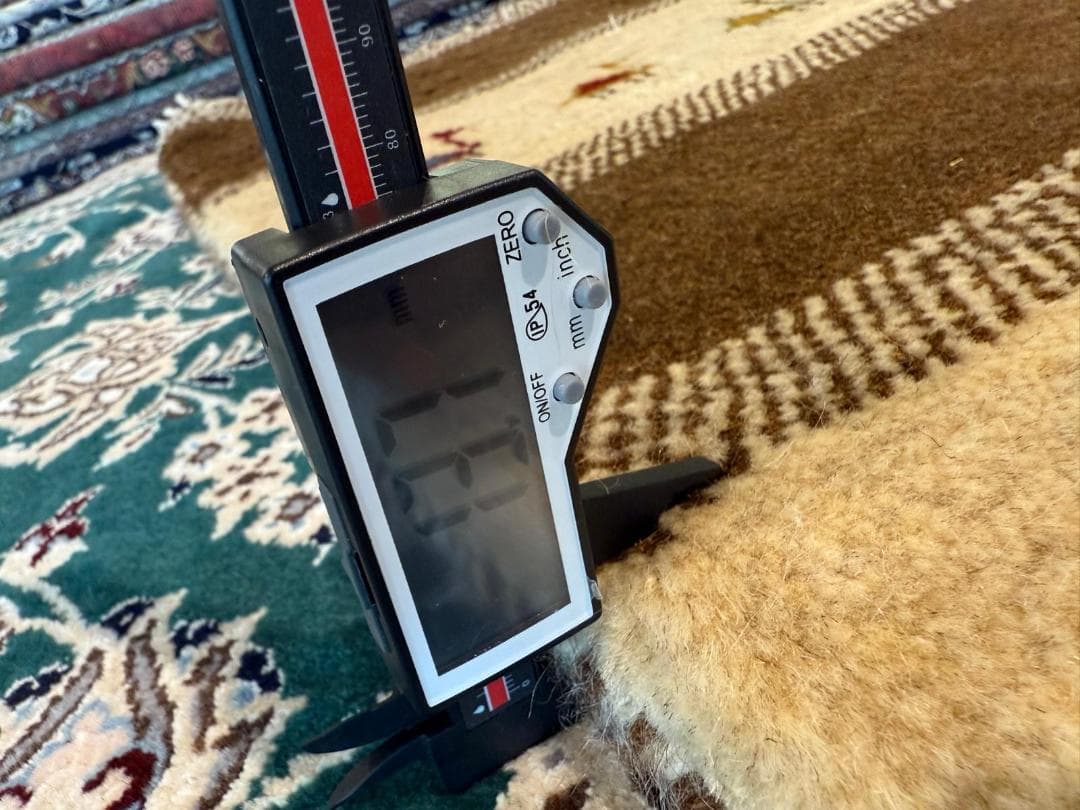 ギャッベ 93x64cm ペルシャ絨毯 手織り ギャベ 玄関マットラグ 絨毯