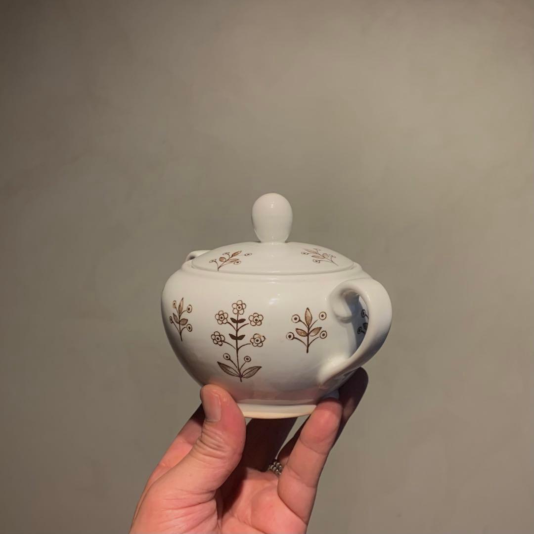 アラビア タペストリー シュガーポット 北欧 アンティーク 古道具 ブロカント