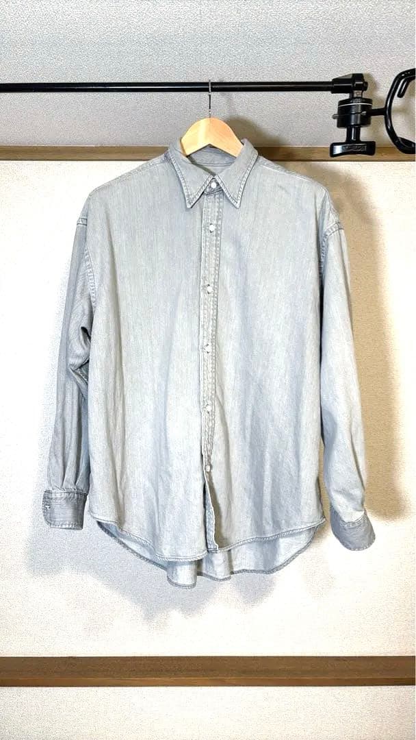 H BEAUTY&YOUTH H アイスウォッシュ デニムシャツ サイズ：M