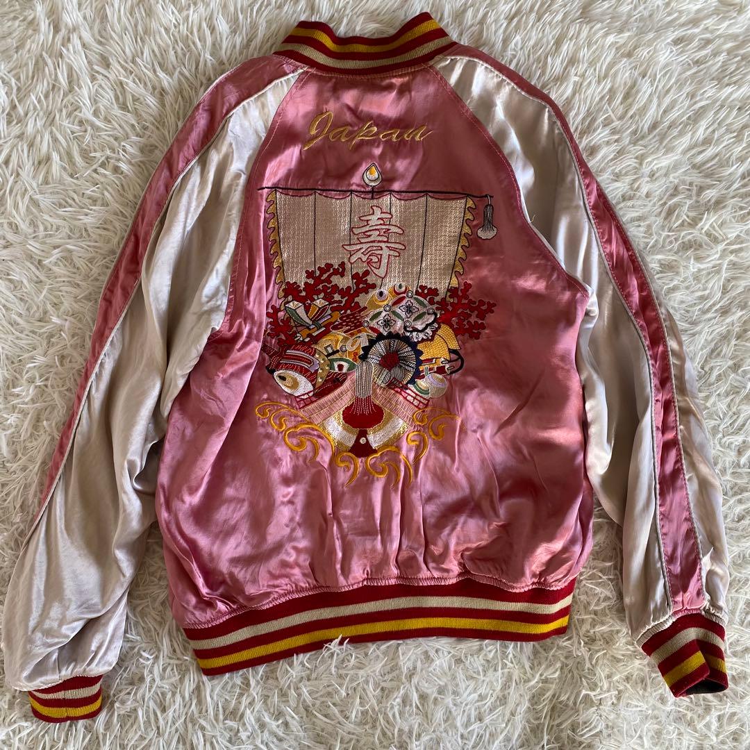 ヒューストン スカジャン リバーシブル 別珍 刺繍