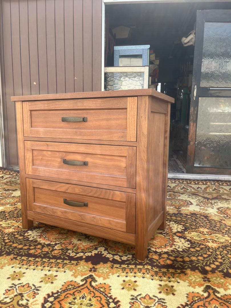 希少 NITORI ニトリ ローチェスト エリル800 ウォールナット