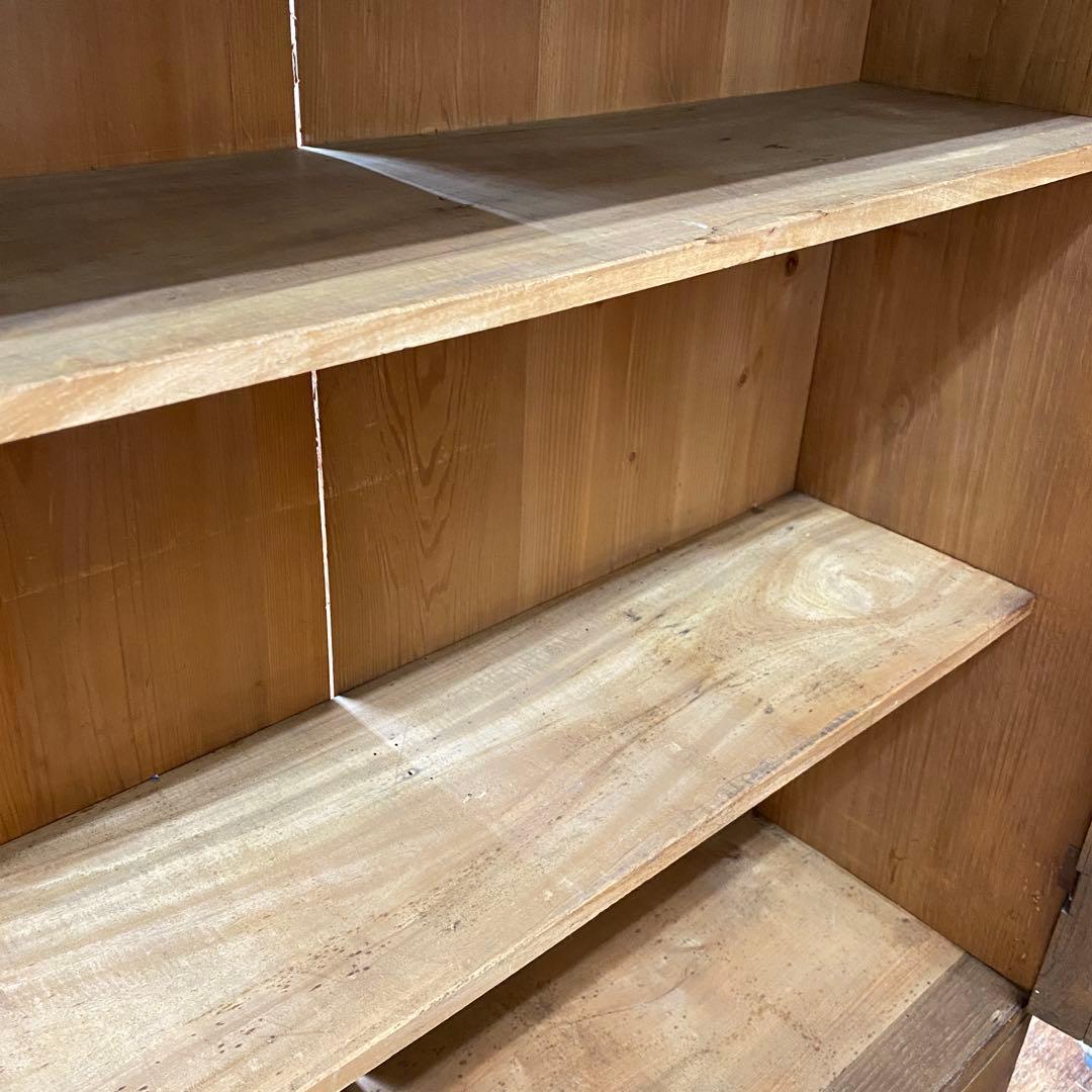 【引取で8600円引き】昭和レトロ 木製キャビネット ガラス扉付き 引き出し付き