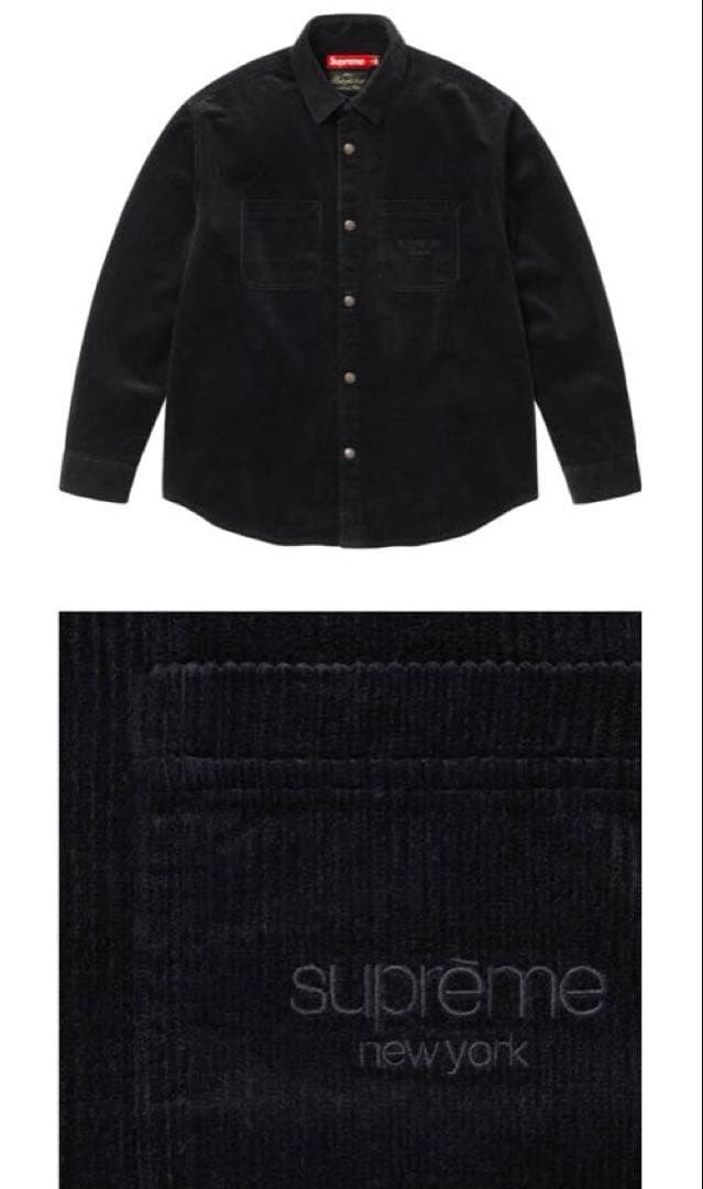 トップス Supreme Wide Wale Corduroy Snap Shirt L