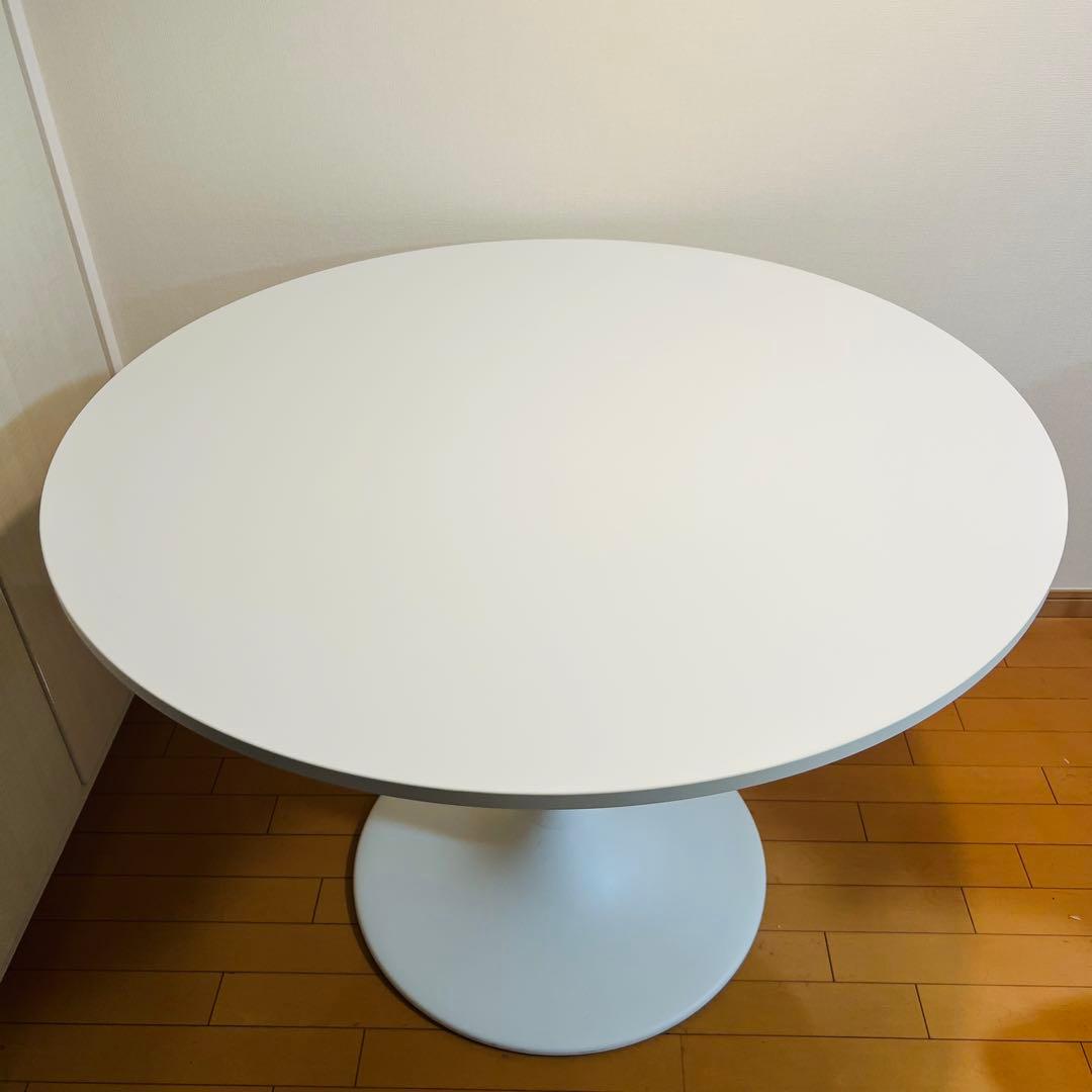 【引き取り限定】 IKEA 丸テーブル 白色 DOCKSTA（ドクスタ）