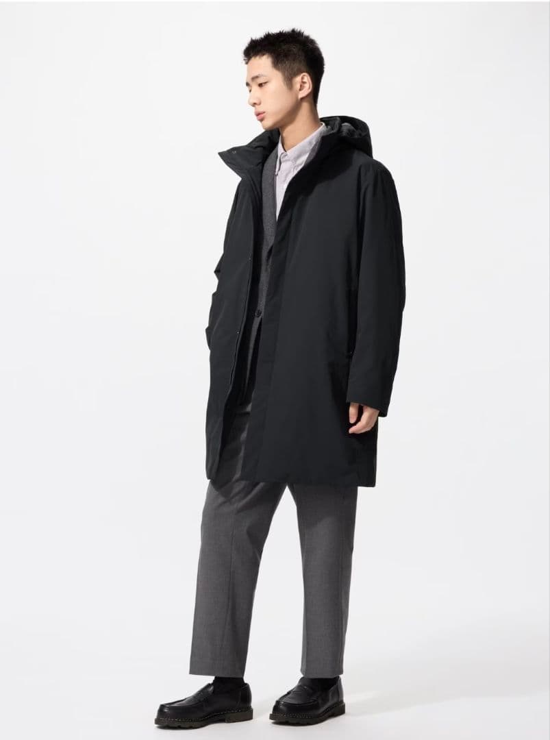 お値下げ！今季メンズ/ユニクロハイブリッドダウンコートXL