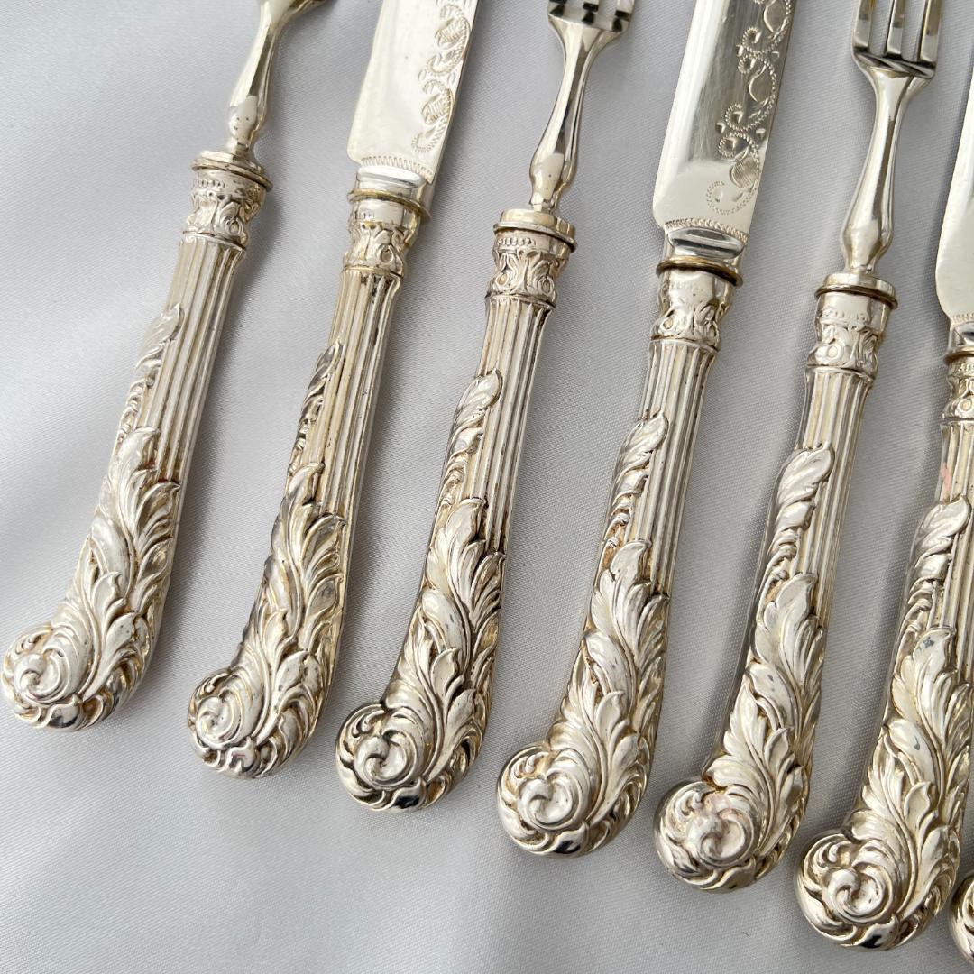 【Hamilton Laidlaw & Co 】アールヌーボー ナイフ/フォーク