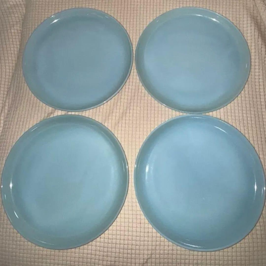 ファイヤーキング　ターコイズブルー皿4枚セット