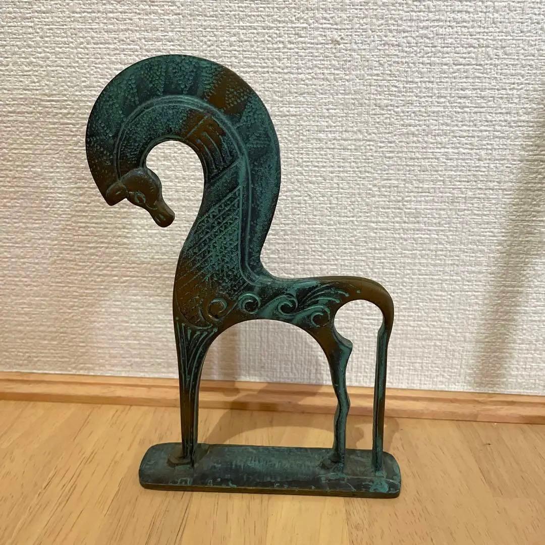 ギリシャ　ハンドメイド　ブロンズ像　馬