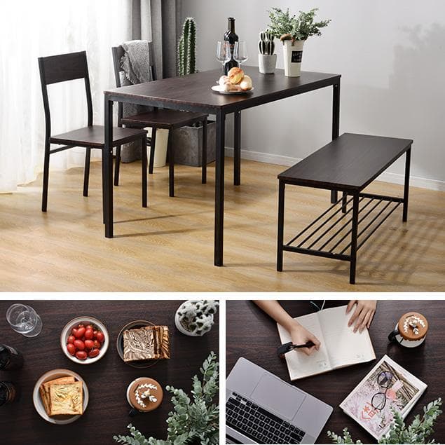 新品！超安！ダイニングテーブル 4点セット テーブル 北欧 BROWN