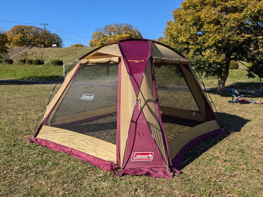 コールマン　タフワイドドームⅣ300&ドームスクリーンタープ380 バーガンディ