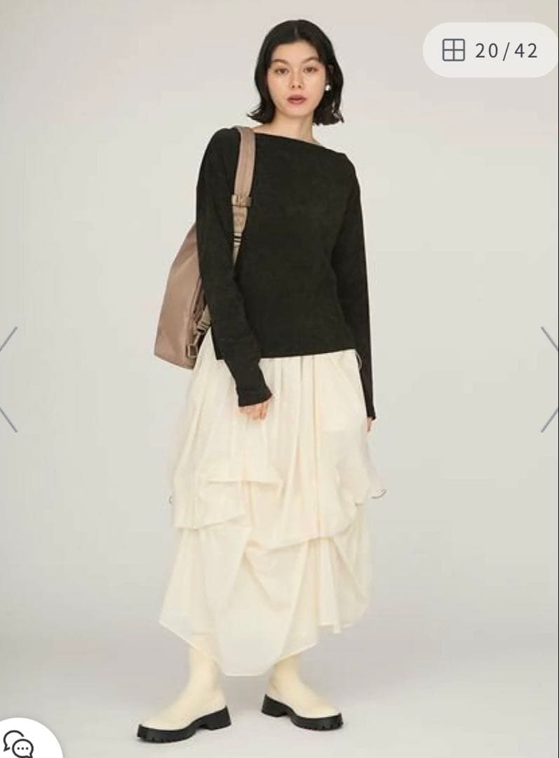 【完売】emmi タックドロストボリュームスカート