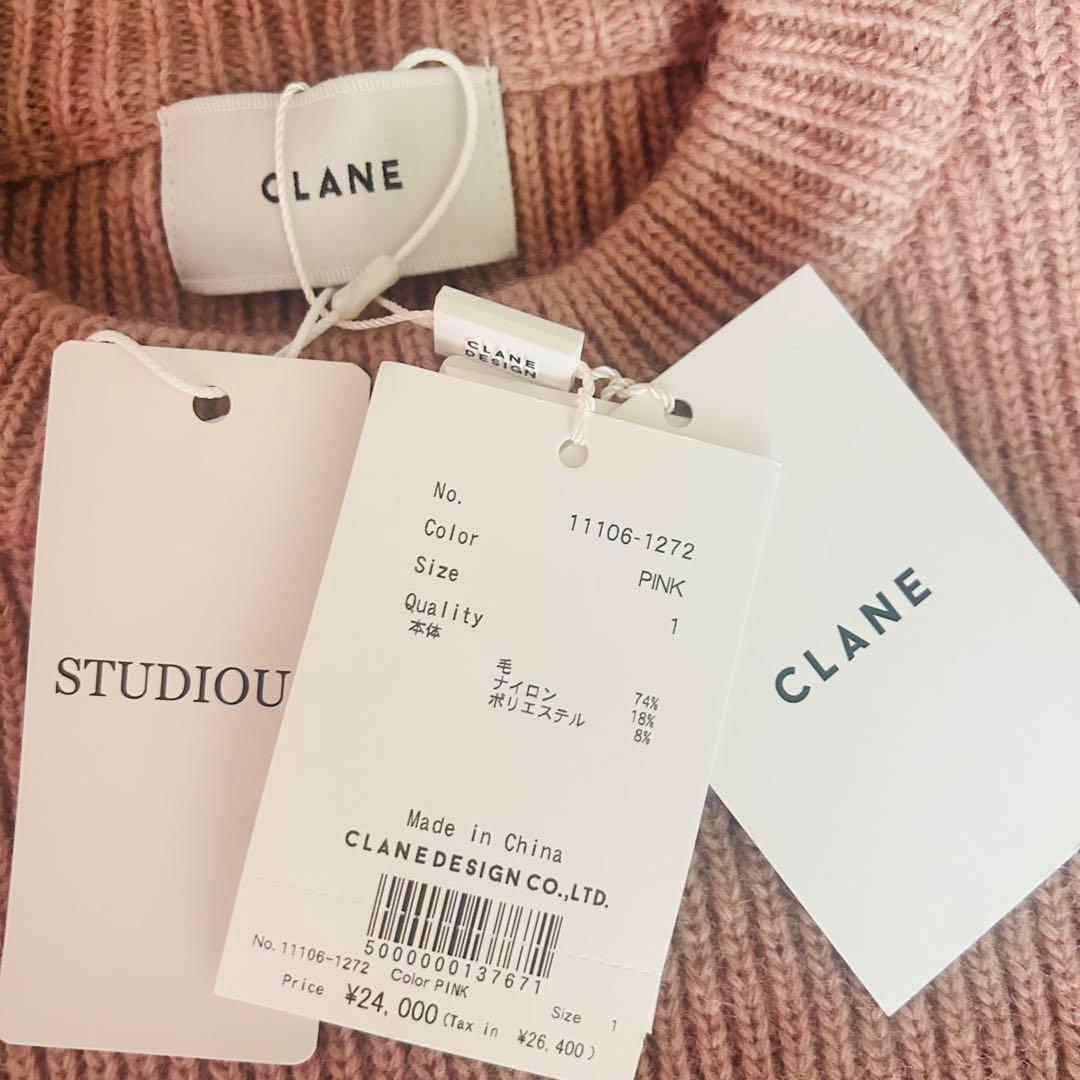 新品タグ付き CLANE クラネ スラントニットプルオーバー