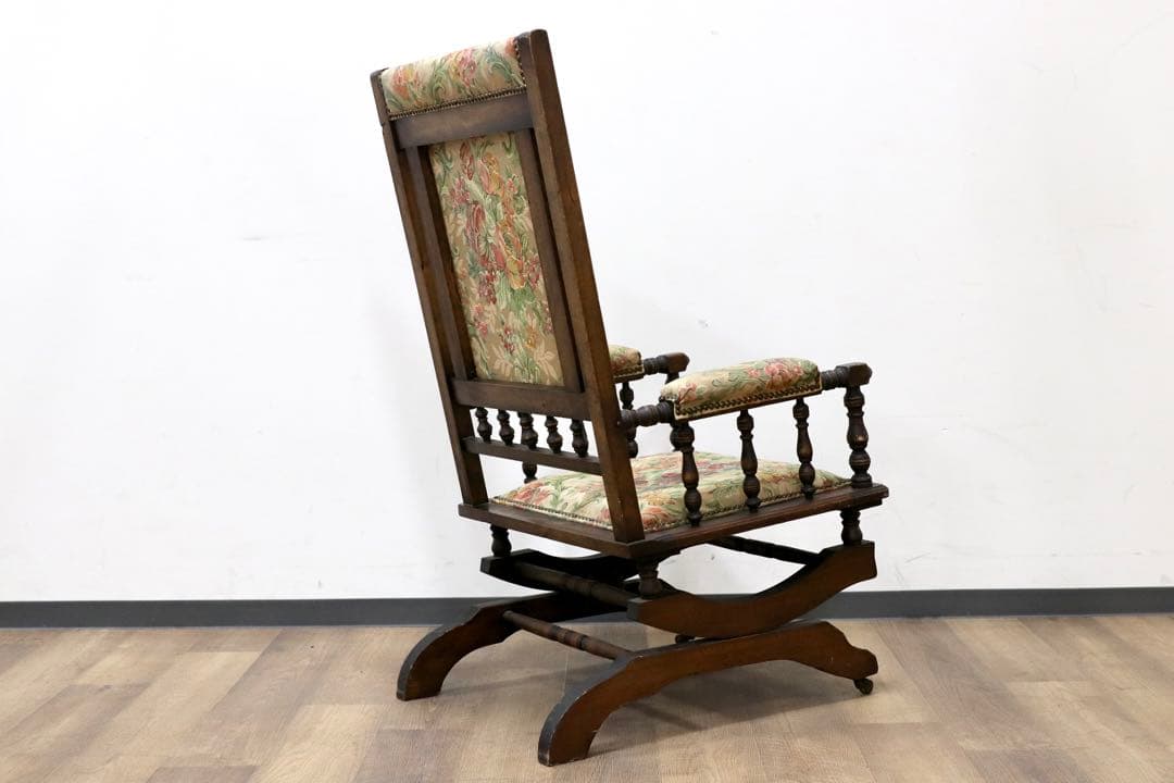 GMGN471○英国 イギリス アンティーク ロッキングチェア 揺り椅子 ラウン
