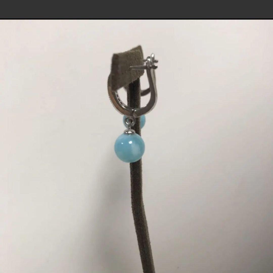 ラリマーのピアス