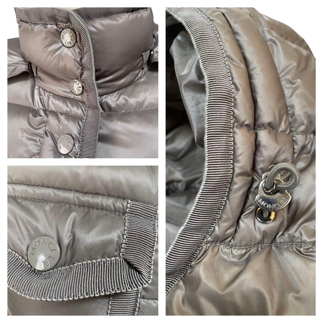 めんま＊MONCLER モンクレール＊高級エルミンヌ お洒落グレージュ