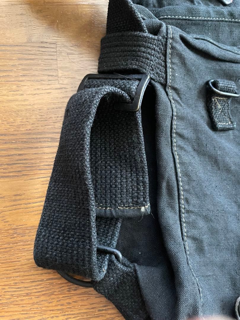 French vintage フランス軍　コットンリネン　ブレッドバック　50s