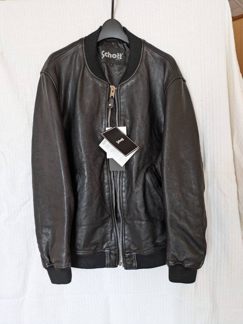 Schott ショット レザー ジャケット MA-1 バワリー 羊革 ラム