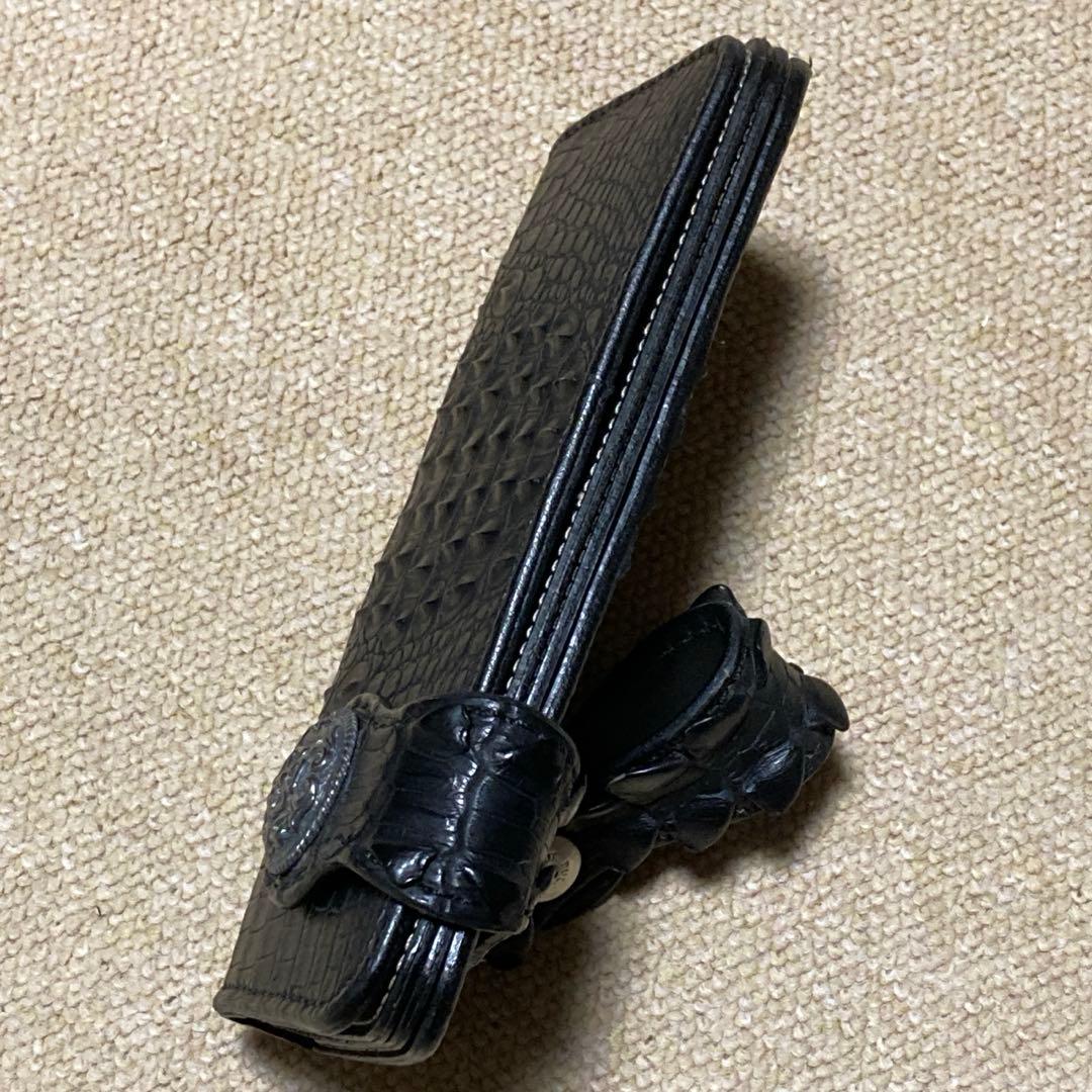 【極美品】ファニー製ライダースワレット　長財布　クロコダイル