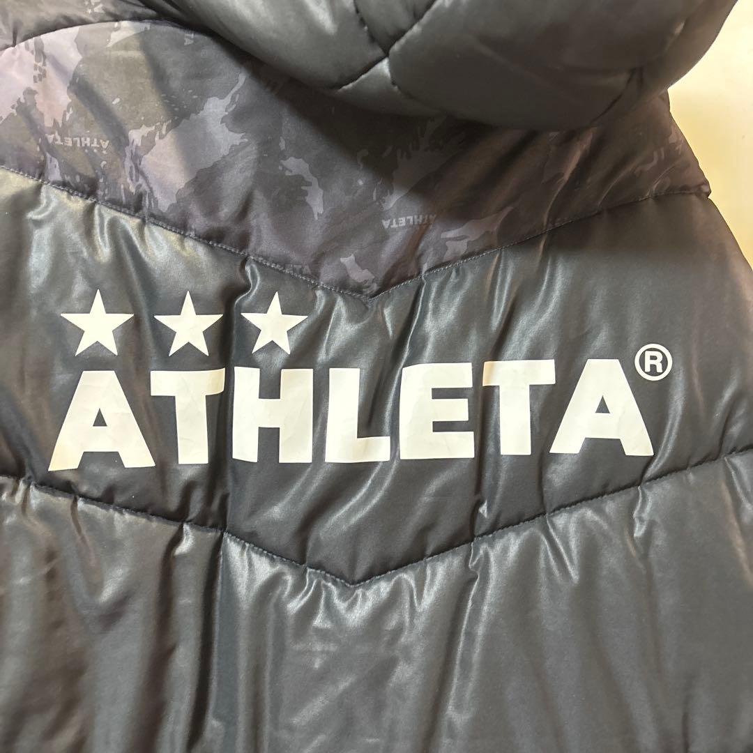 アスレタ ATHLETA ベンチコート サイズO 黒 サッカー