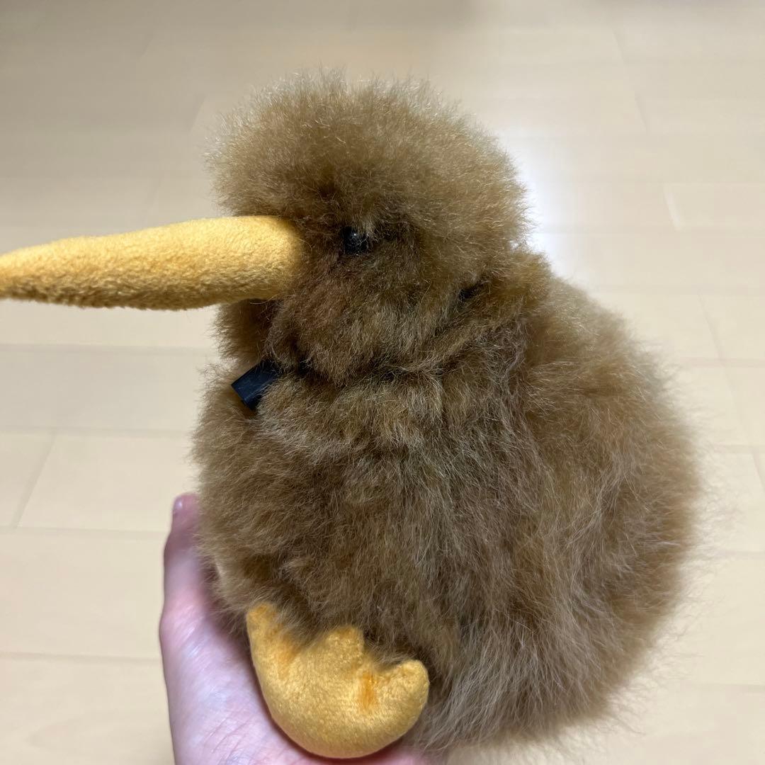 ベビーアルパカ毛ぬいぐるみ キウイ ブラウン