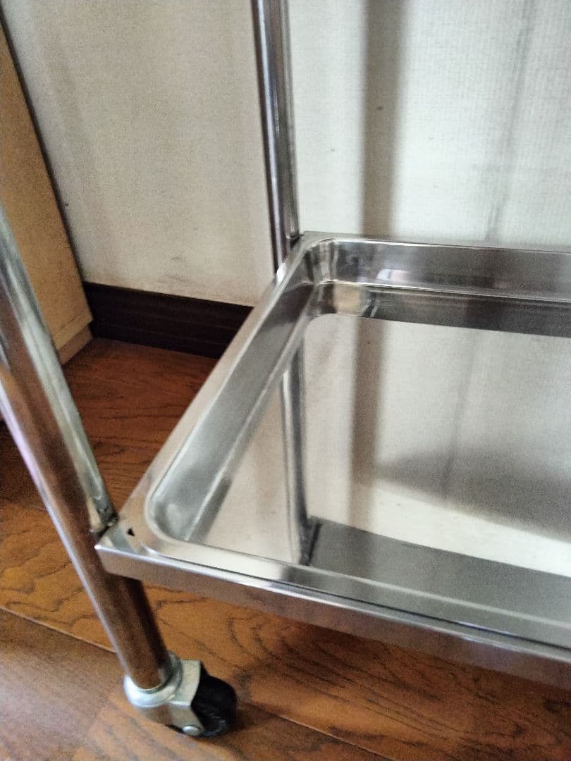 ②鍼灸 ステンレスワゴン ３段 医療用