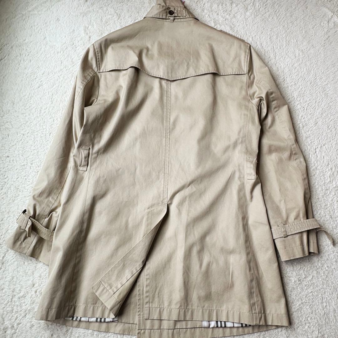 バーバリーブラックレーベル　トレンチコート　ダブル　ベージュ　Lサイズ