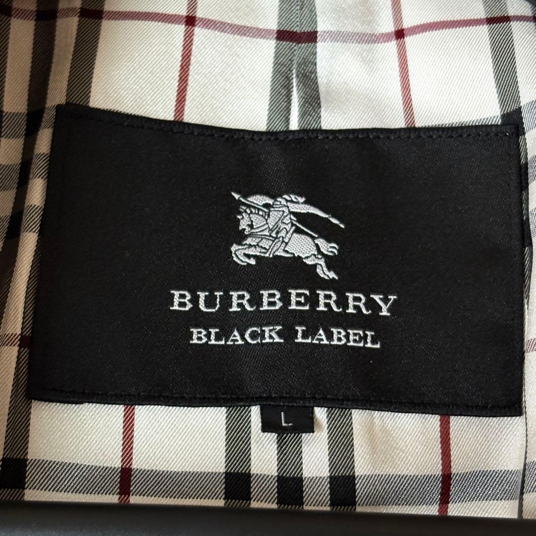 バーバリーブラックレーベル　トレンチコート　ダブル　ベージュ　Lサイズ