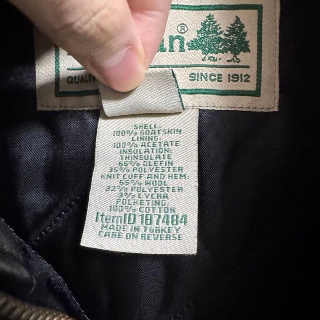 【美品】 L.L.Bean エルエルビーン レザージャケット ブラック　USA
