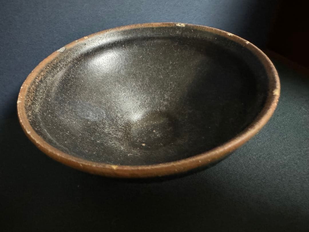中国骨董　宋　天目茶碗　建窯　湯呑　茶道具　唐物　旧家蔵出し(N-16)