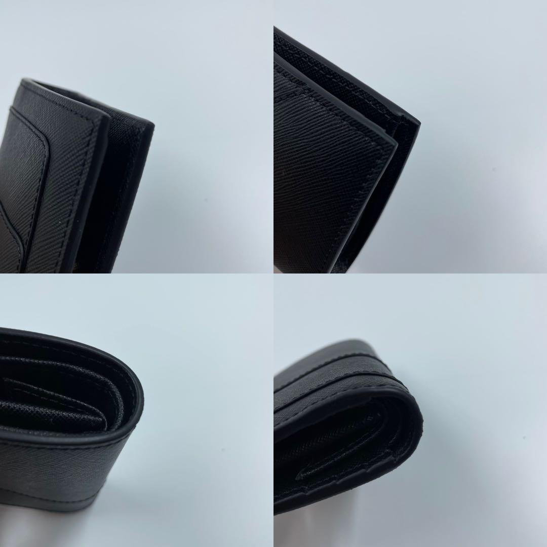 未使用保管品✨ MARNI マルニ　折り財布　財布　レザー　ブラック　黒　金ロゴ