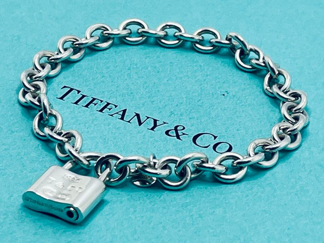 h800 美品　ティファニー　1837 カデナ　ロック　ブレスレット　925