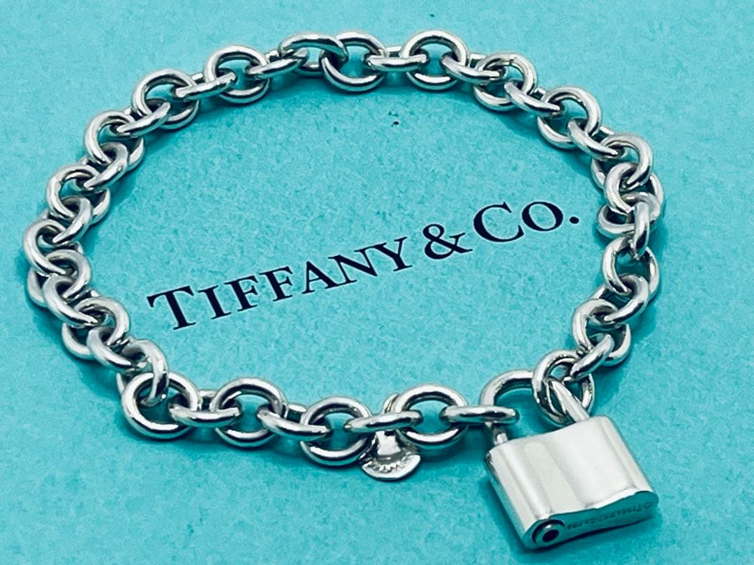h800 美品　ティファニー　1837 カデナ　ロック　ブレスレット　925